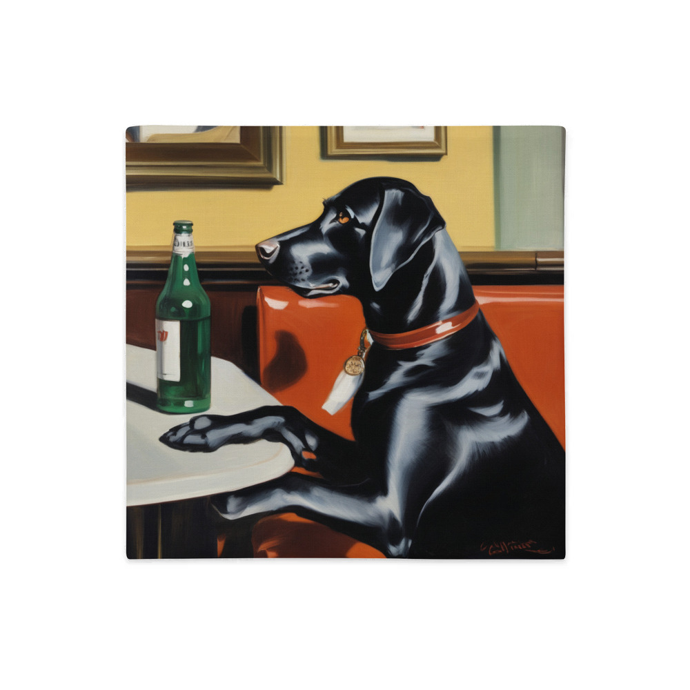 PugMug Custom Black Labrador Retriever Premium Pillow Case