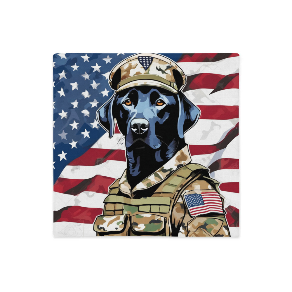 PugMug Custom Black Labrador Retriever Premium Pillow Case