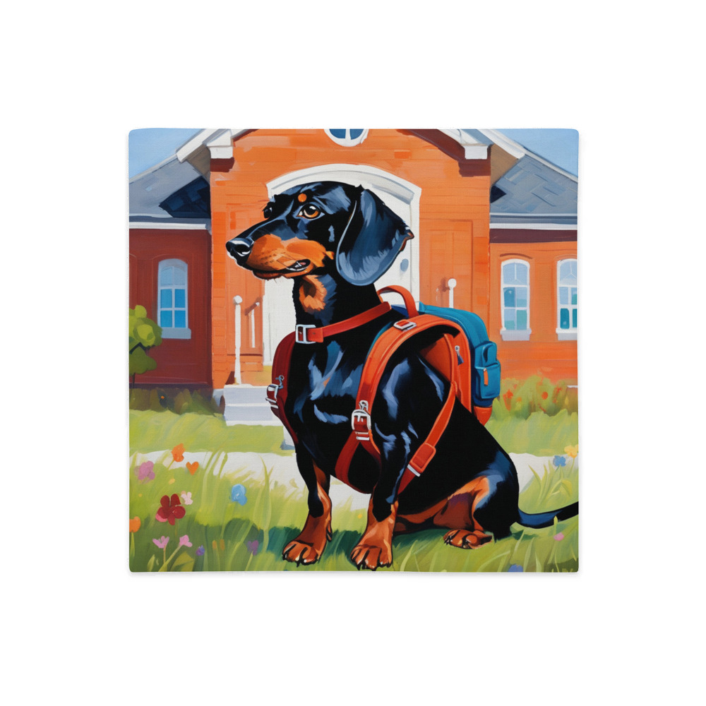 PugMug Custom Black Dachshund Premium Pillow Case