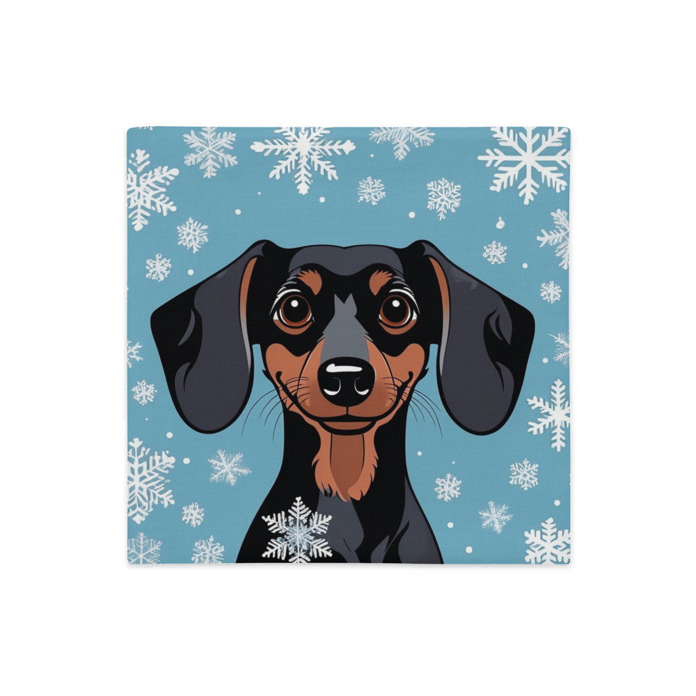 PugMug Custom Black Dachshund Premium Pillow Case