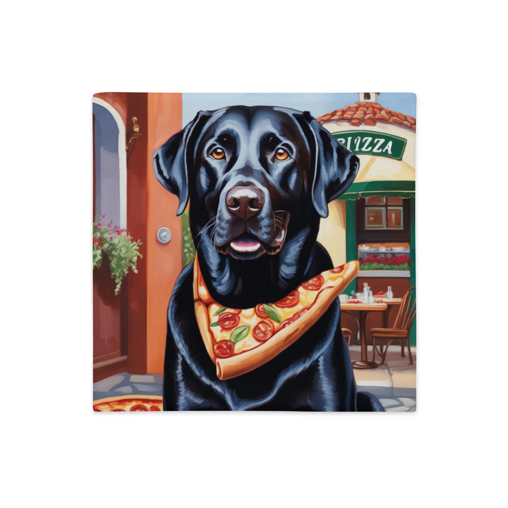 PugMug Custom Black Labrador Retriever Premium Pillow Case