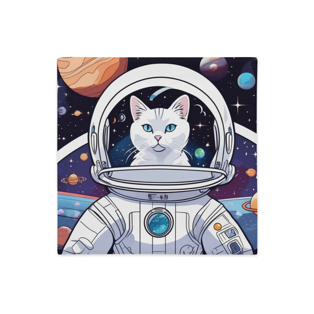 PugMug Custom White Companion Cat Premium Pillow Case