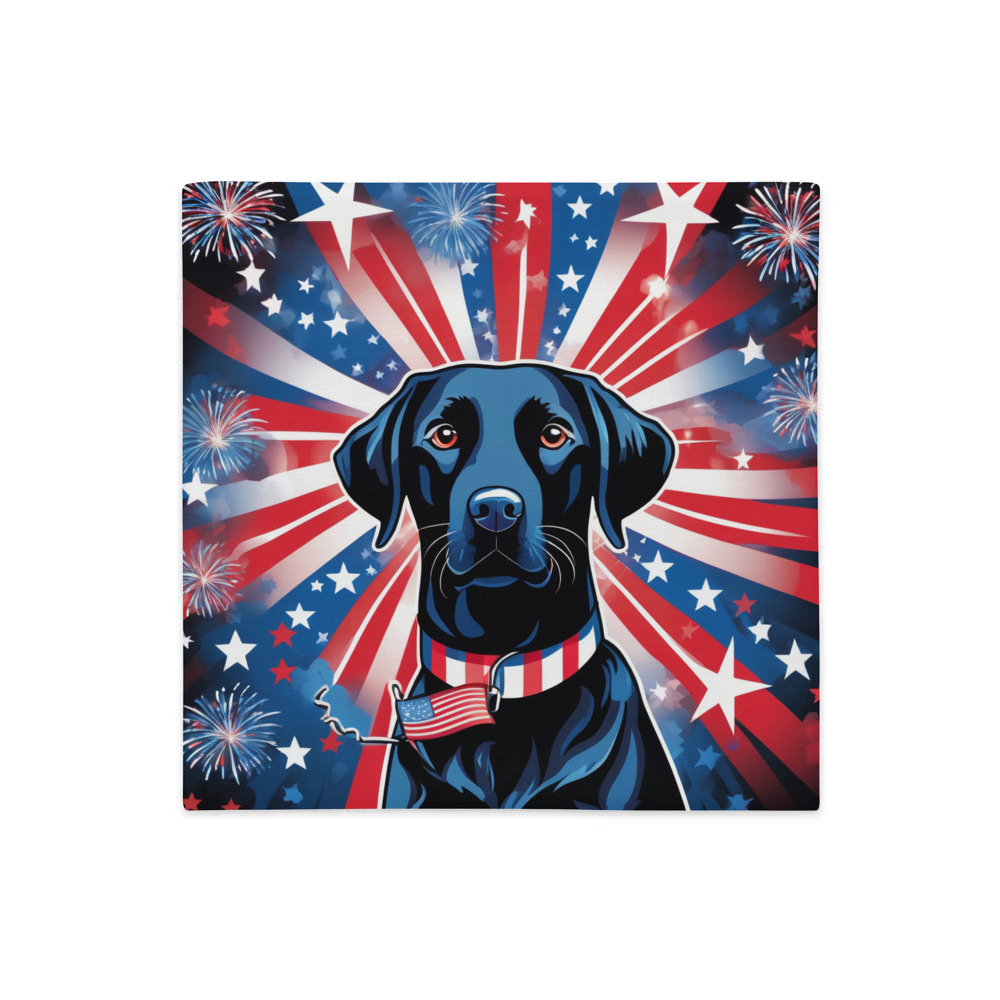 PugMug Custom Black Labrador Retriever Premium Pillow Case