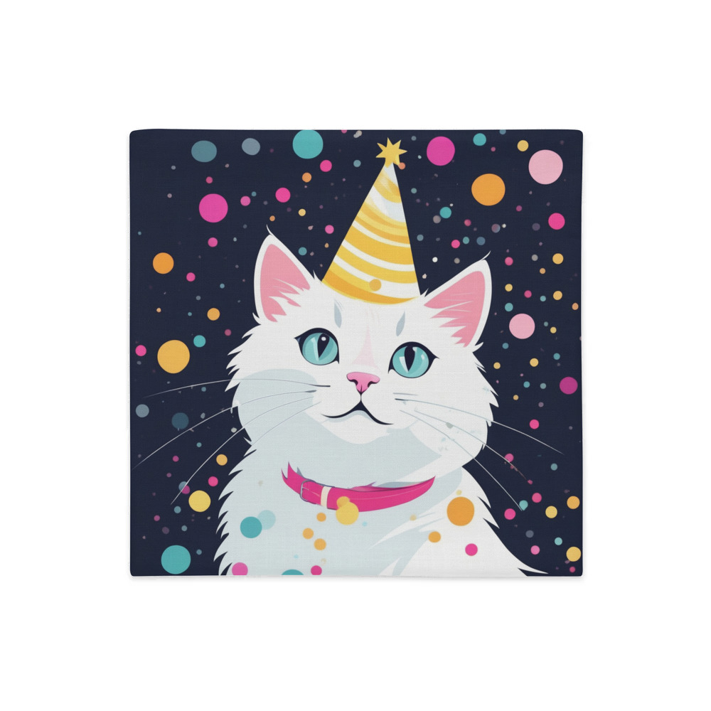 PugMug Custom White Companion Cat Premium Pillow Case