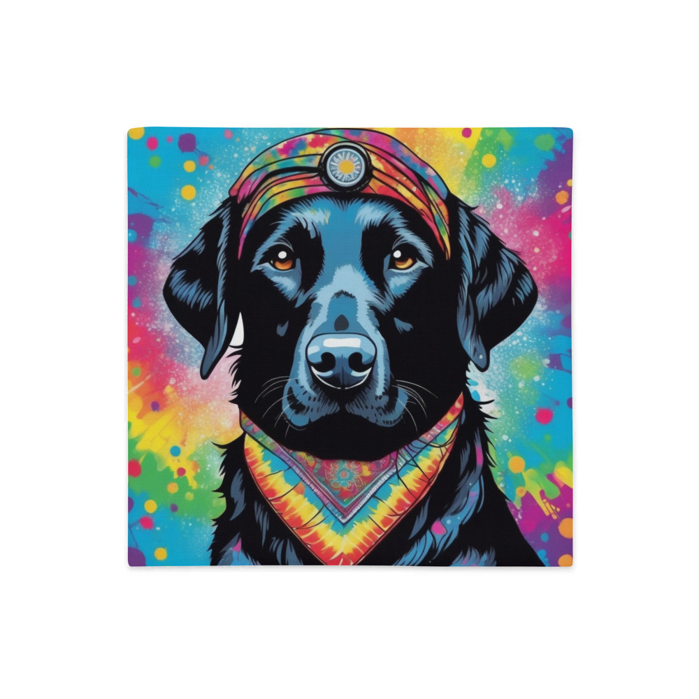 PugMug Custom Black Labrador Retriever Premium Pillow Case