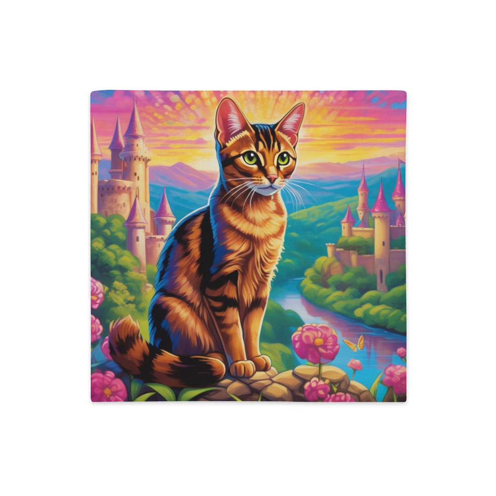 PugMug Custom Tabby Abyssinian Cat Premium Pillow Case