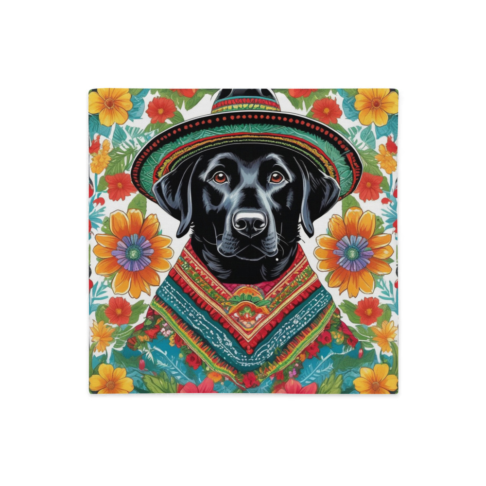 PugMug Custom Black Labrador Retriever Premium Pillow Case