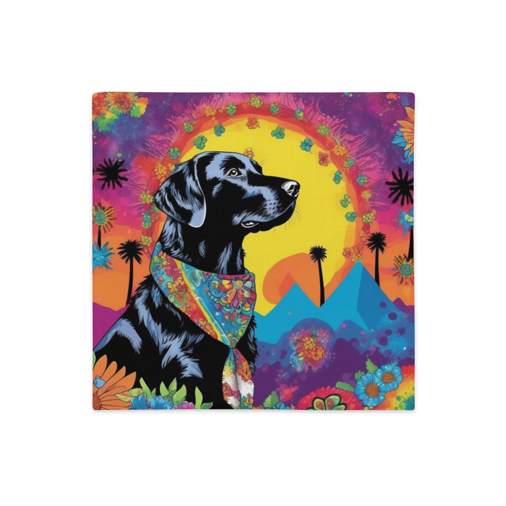 PugMug Custom Black Labrador Retriever Premium Pillow Case