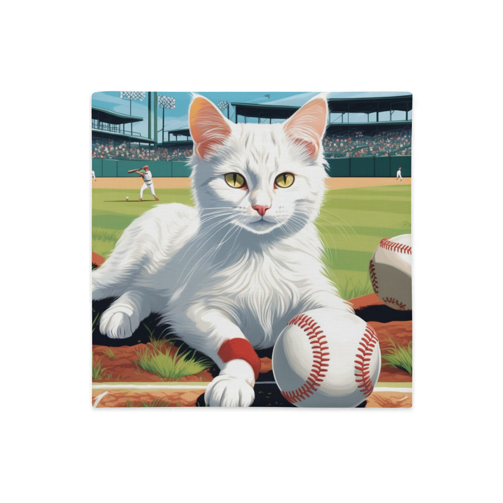 PugMug Custom White Companion Cat Premium Pillow Case