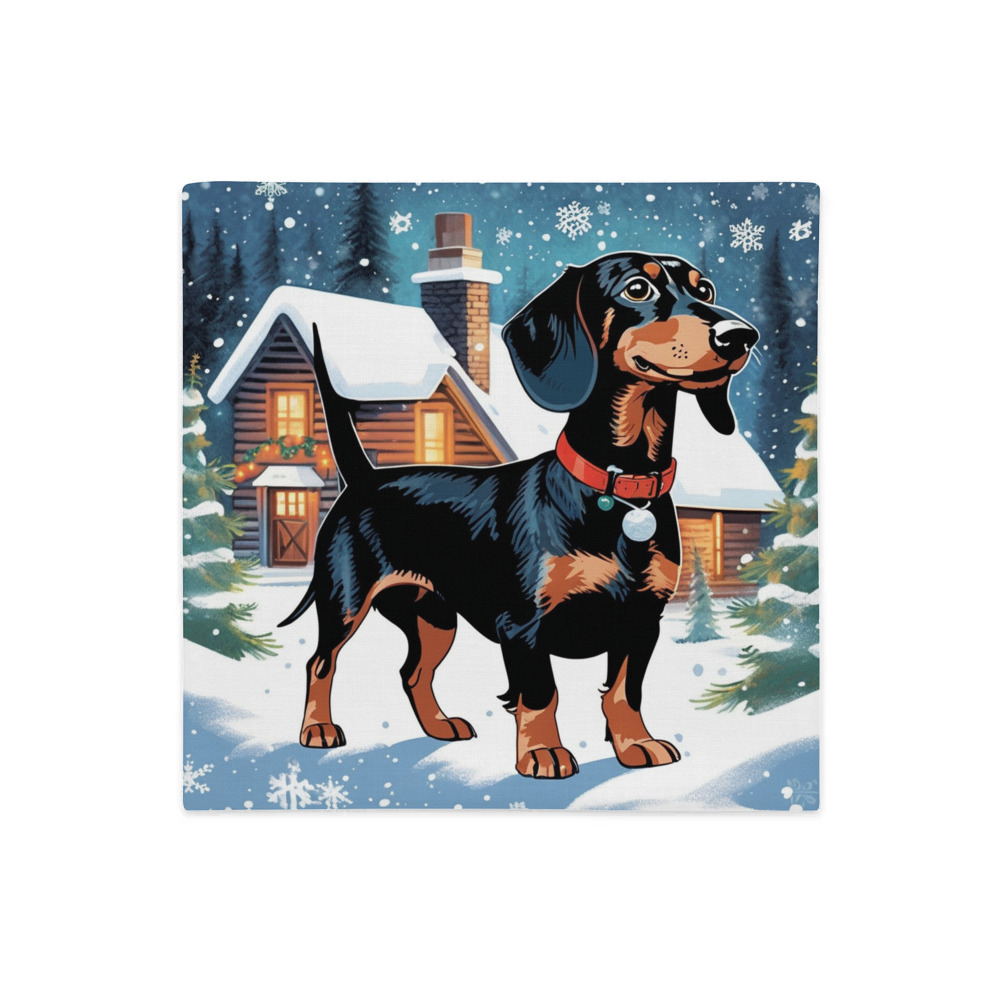 PugMug Custom Black Dachshund Premium Pillow Case