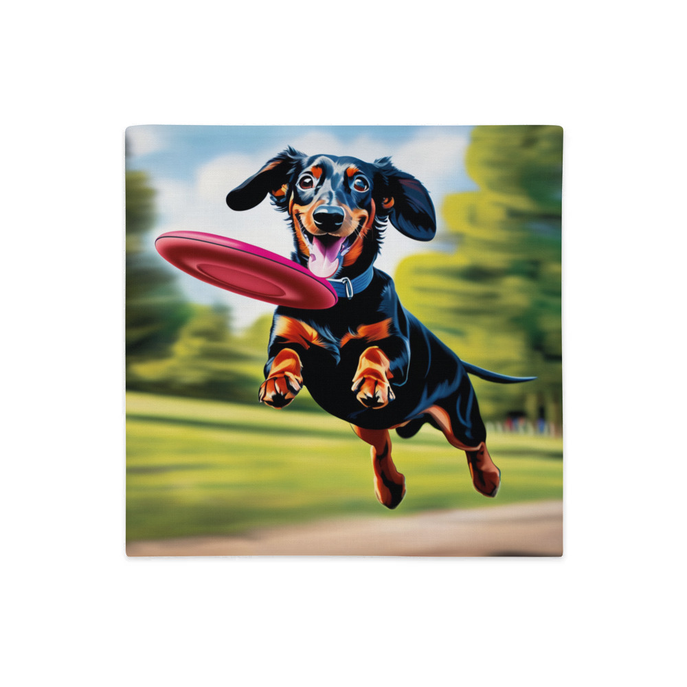 PugMug Custom Black Dachshund Premium Pillow Case