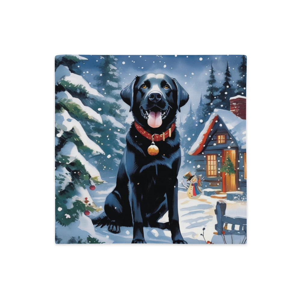 PugMug Custom Black Labrador Retriever Premium Pillow Case