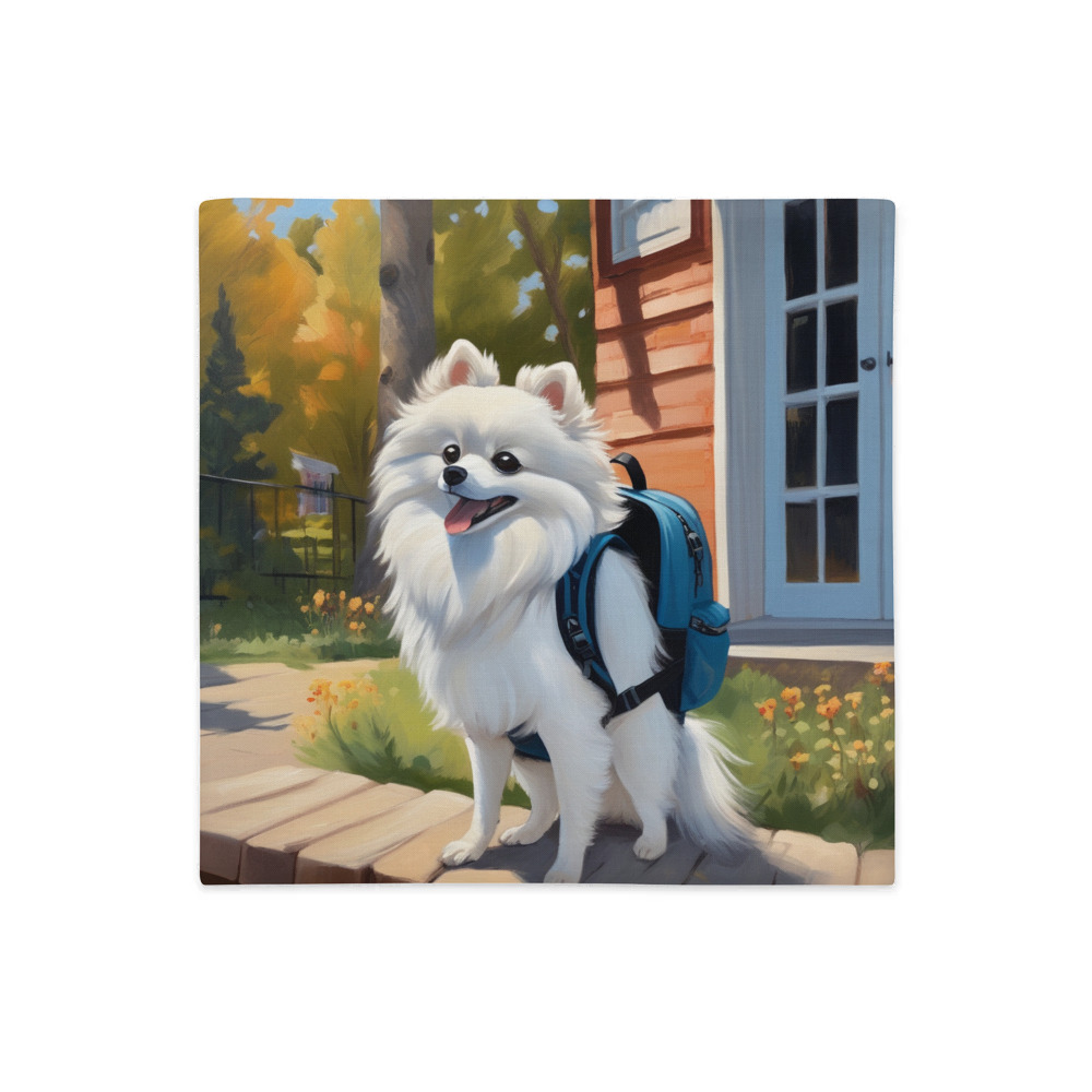 PugMug Custom White Pomeranian Premium Pillow Case