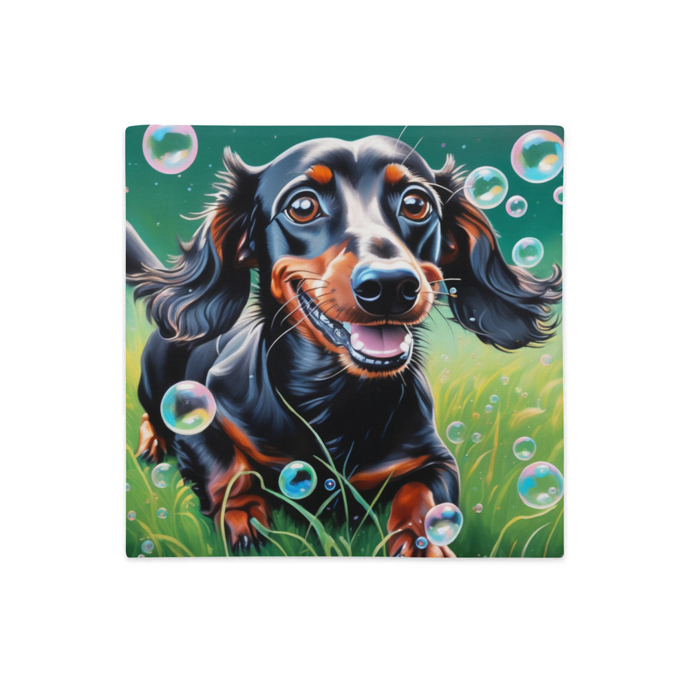 PugMug Custom Black Dachshund Premium Pillow Case