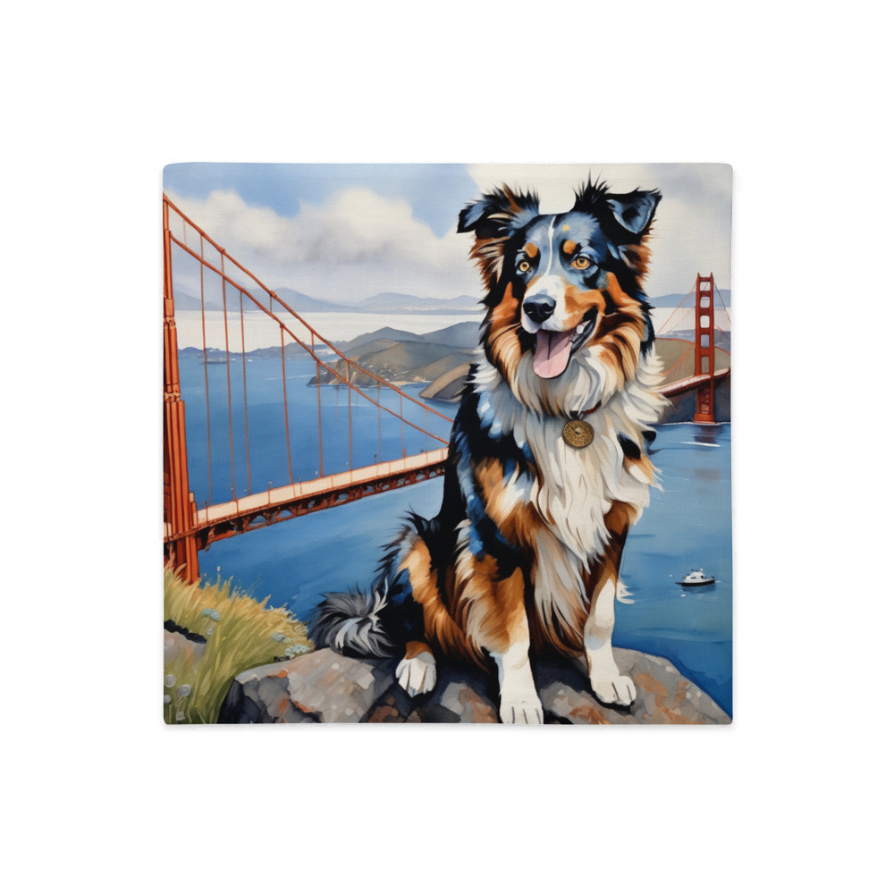 PugMug Custom Australian Shepherd Dog Premium Pillow Case