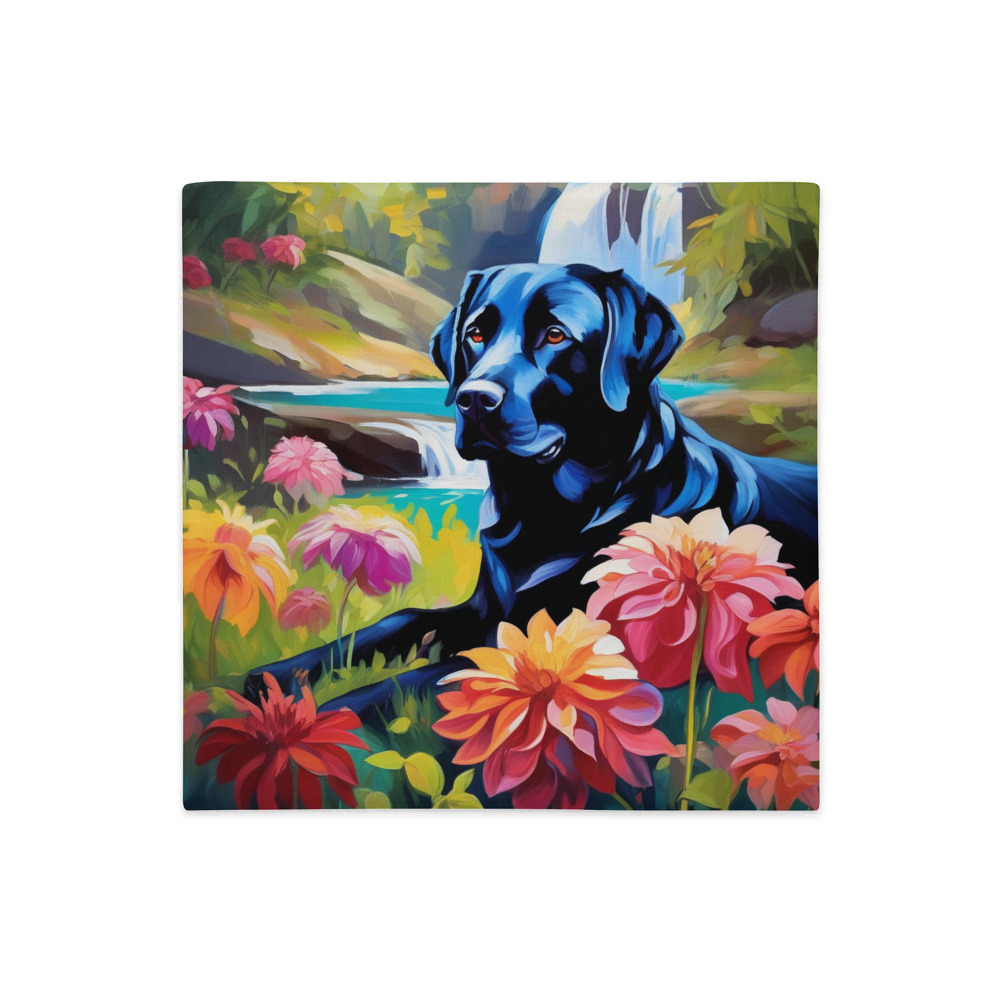 PugMug Custom Black Labrador Retriever Premium Pillow Case