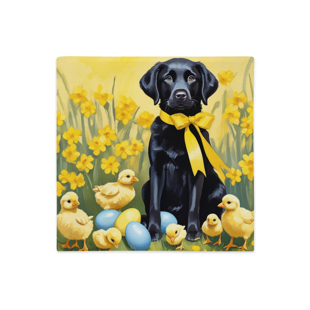 PugMug Custom Black Labrador Retriever Premium Pillow Case