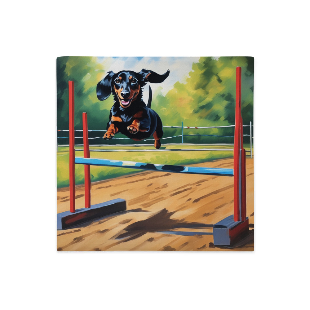 PugMug Custom Black Dachshund Premium Pillow Case