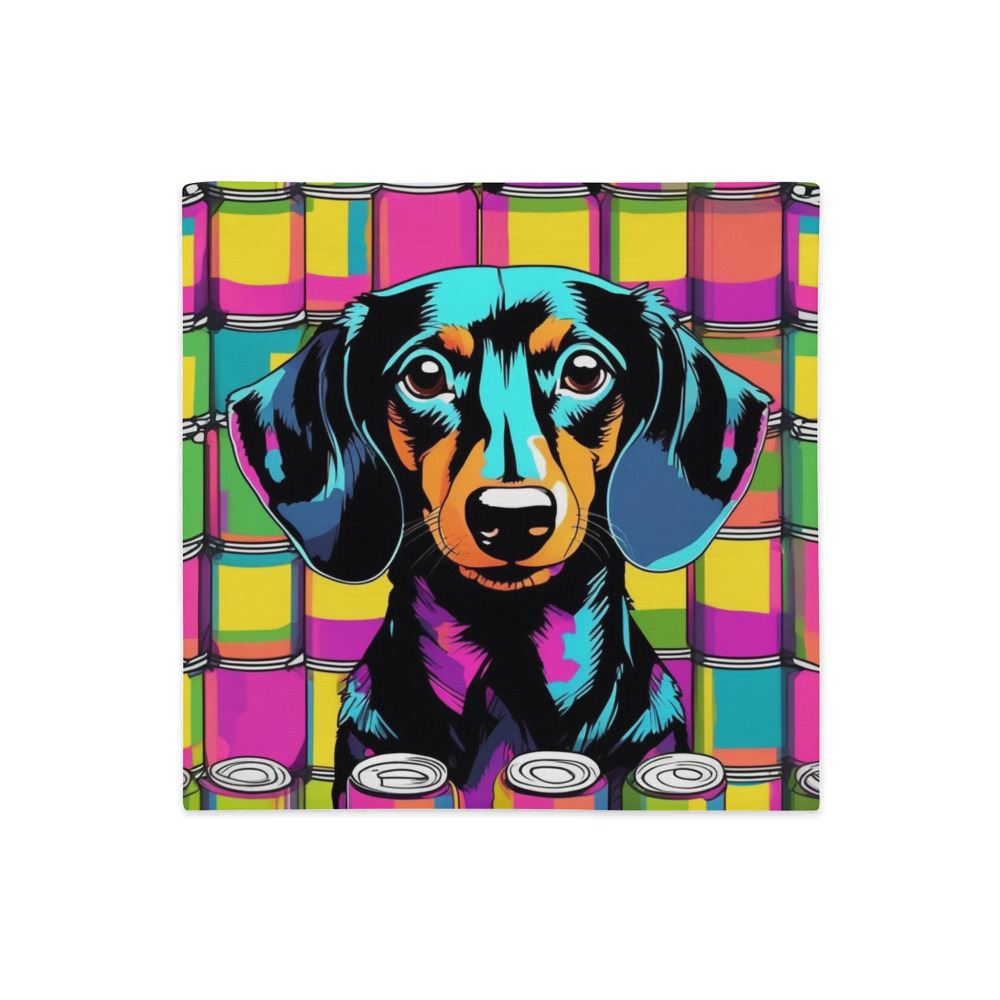 PugMug Custom Black Dachshund Premium Pillow Case