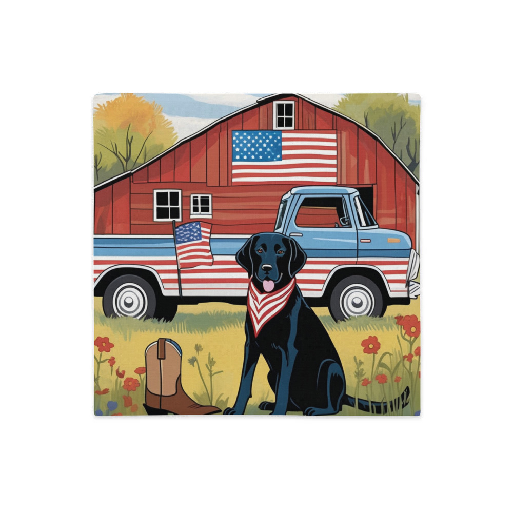 PugMug Custom Black Labrador Retriever Premium Pillow Case