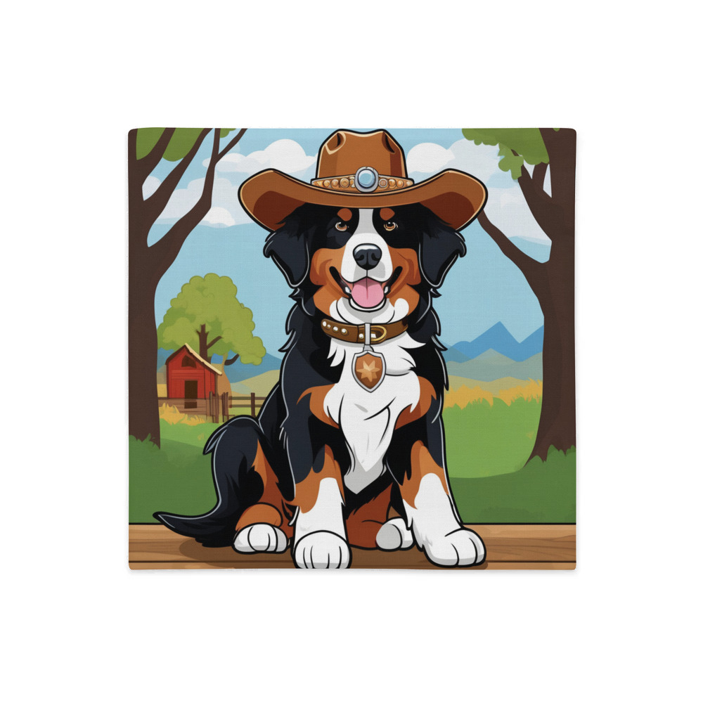 PugMug Custom Bernese Mountain Dog Premium Pillow Case