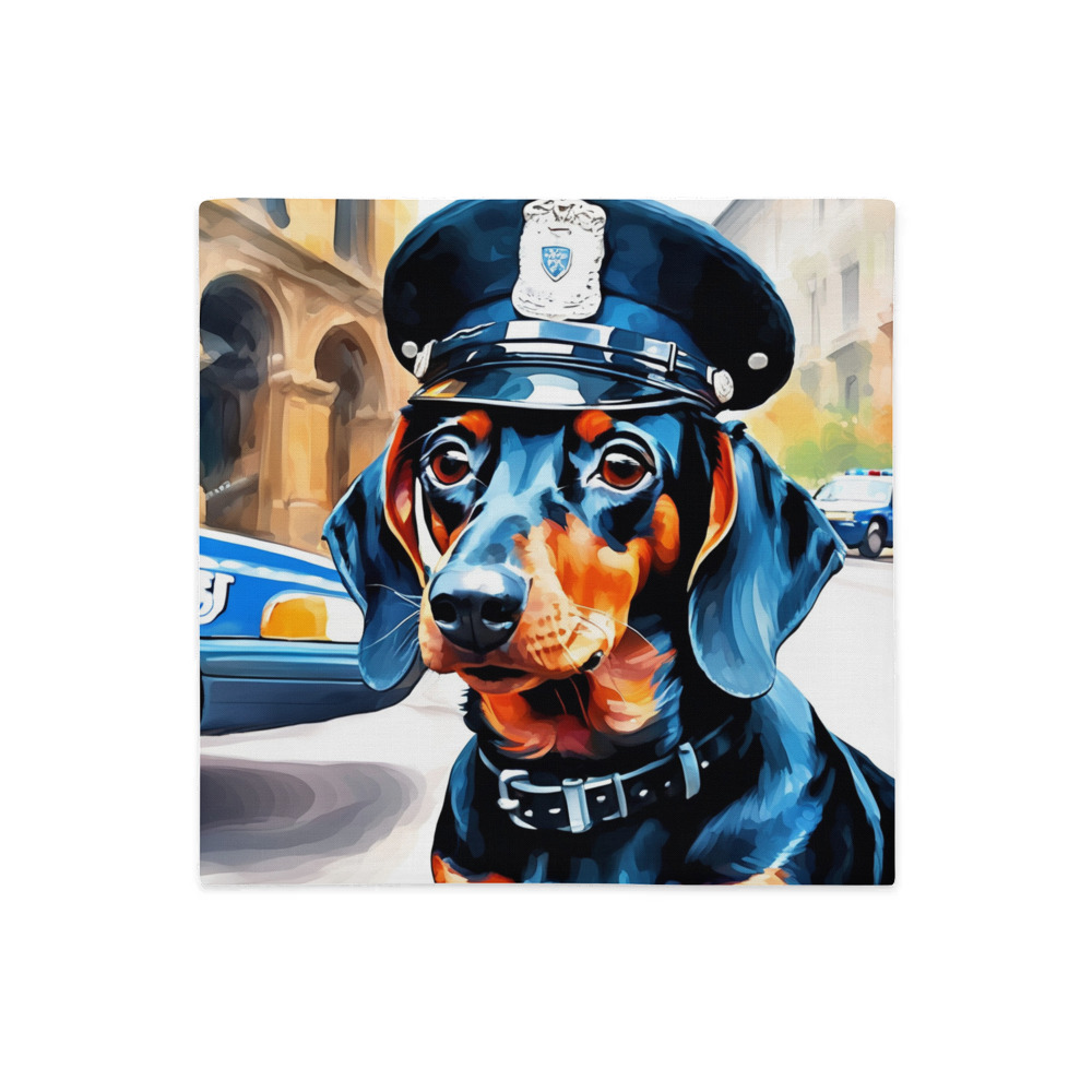 PugMug Custom Black Dachshund Premium Pillow Case