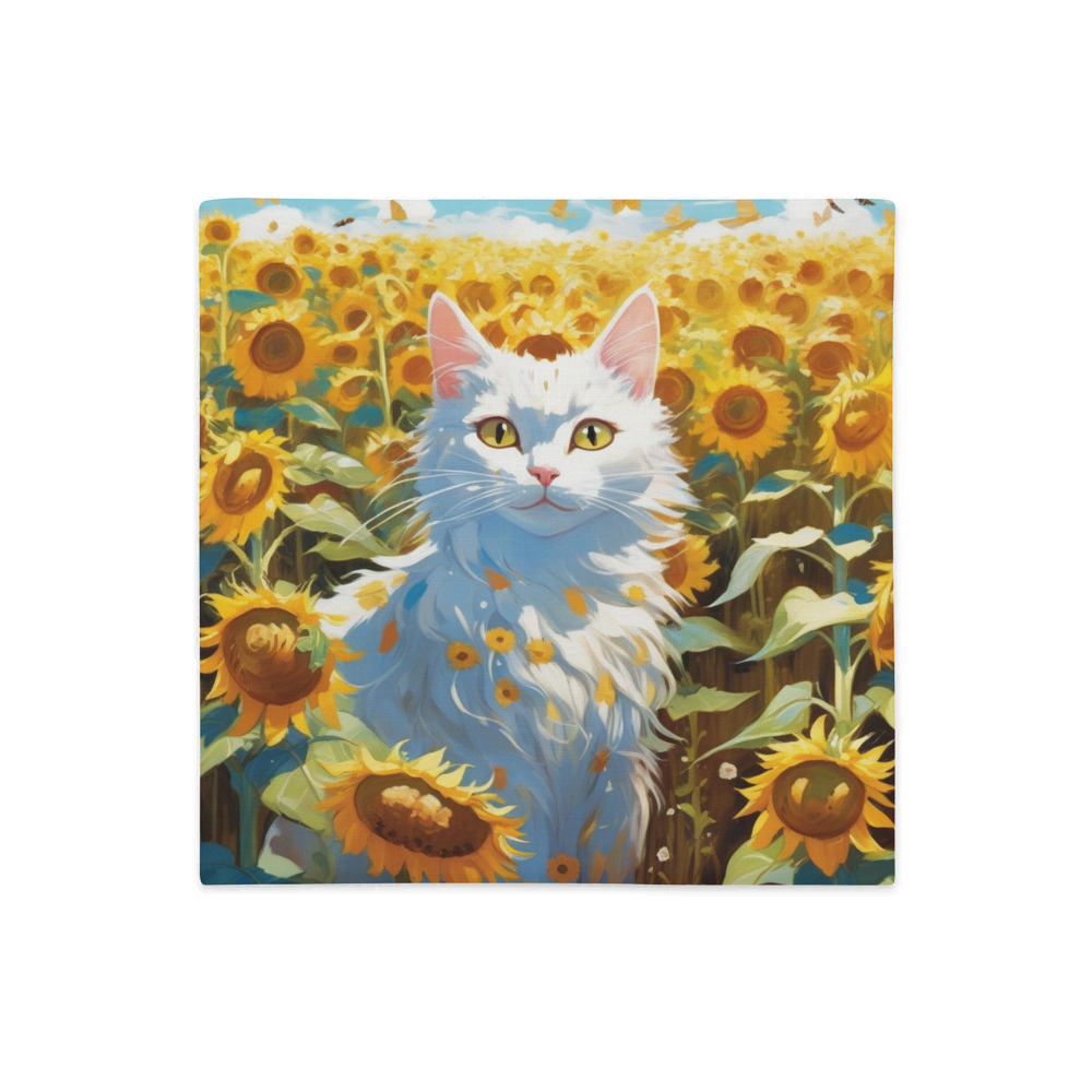 PugMug Custom White Companion Cat Premium Pillow Case