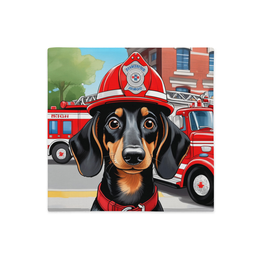 PugMug Custom Black Dachshund Premium Pillow Case