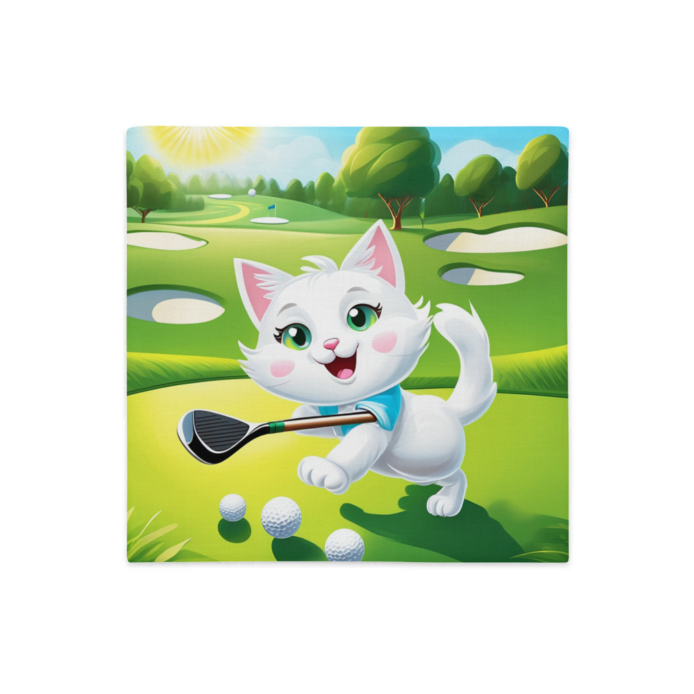 PugMug Custom White Companion Cat Premium Pillow Case