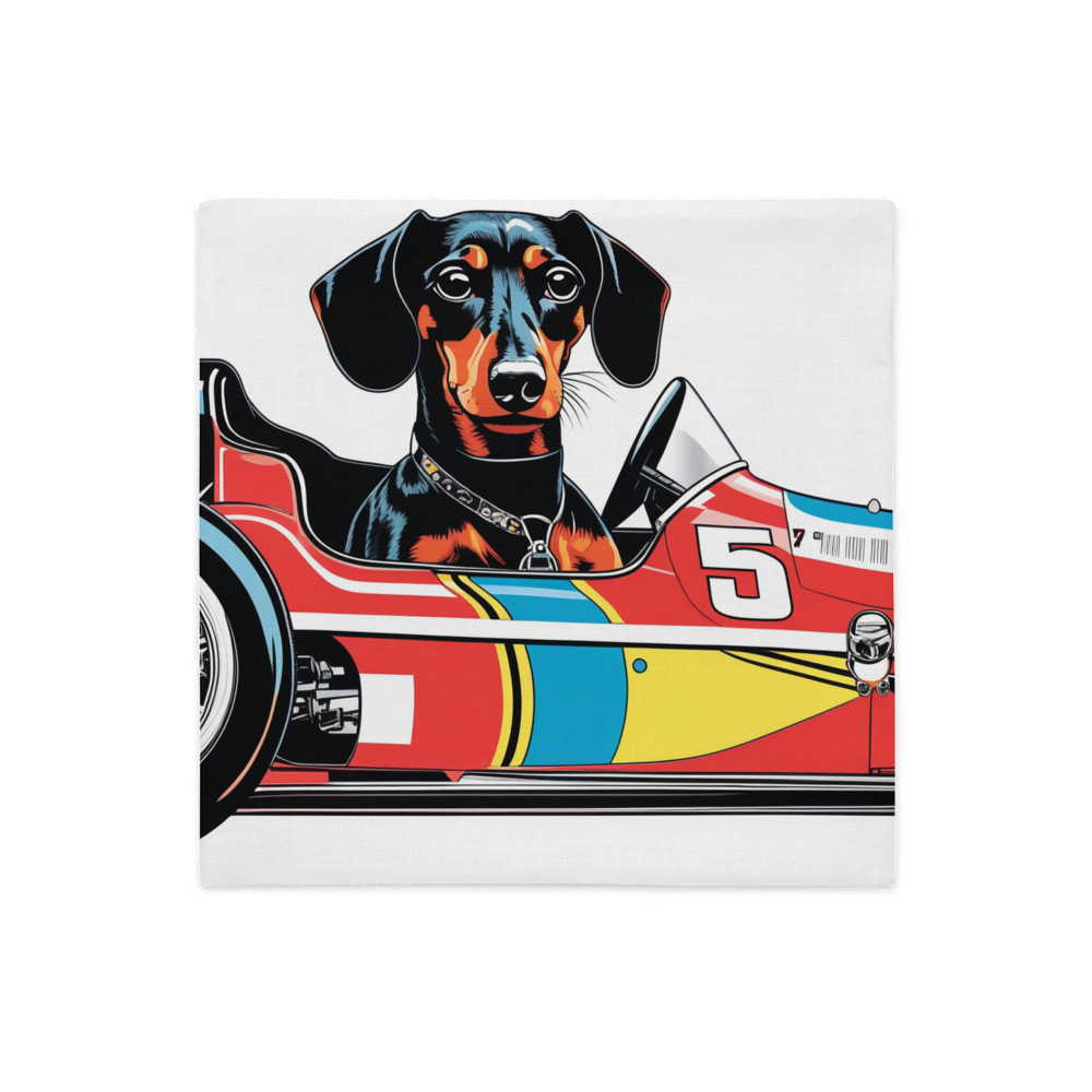 PugMug Custom Black Dachshund Premium Pillow Case