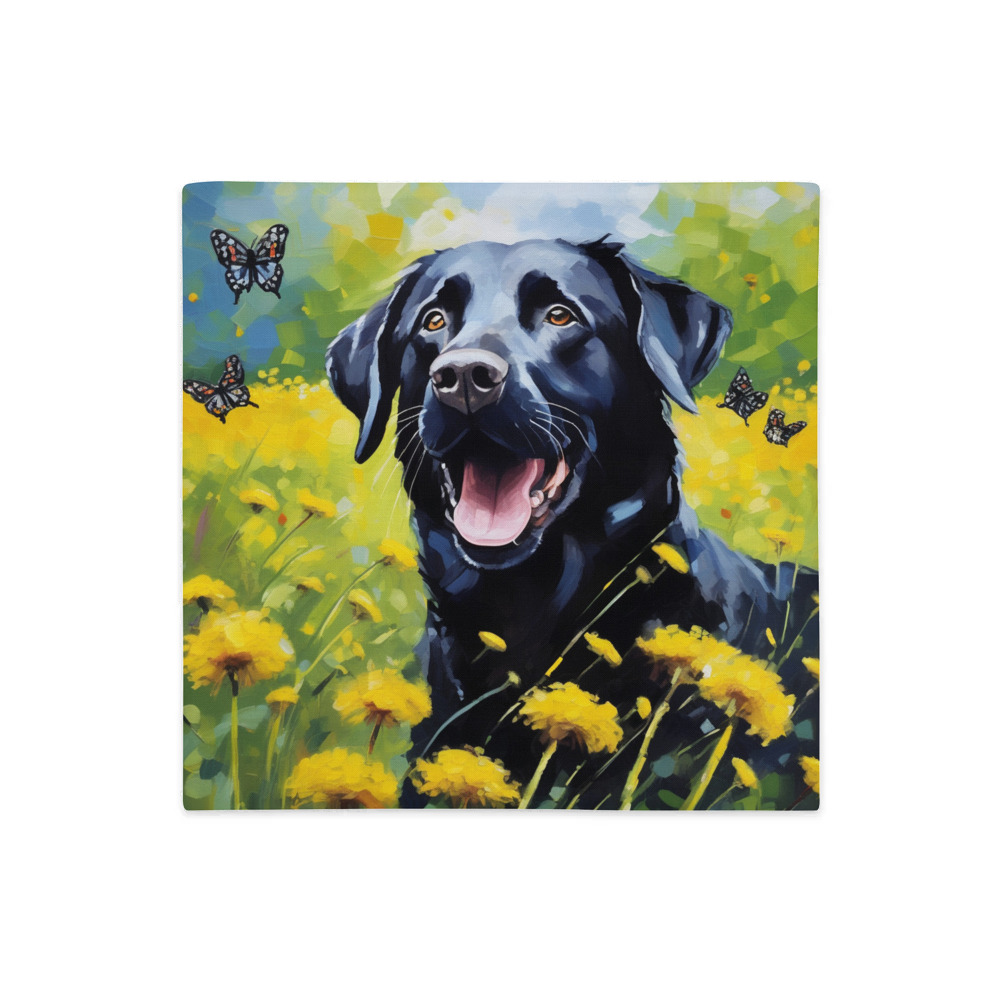 PugMug Custom Black Labrador Retriever Premium Pillow Case