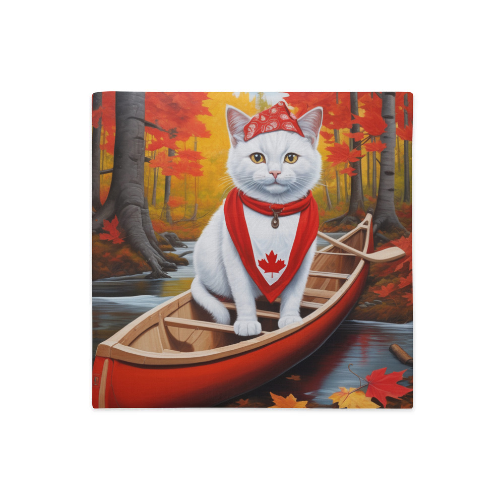 PugMug Custom White Companion Cat Premium Pillow Case