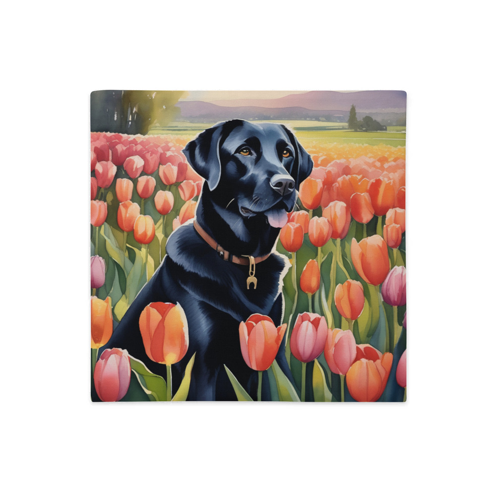 PugMug Custom Black Labrador Retriever Premium Pillow Case