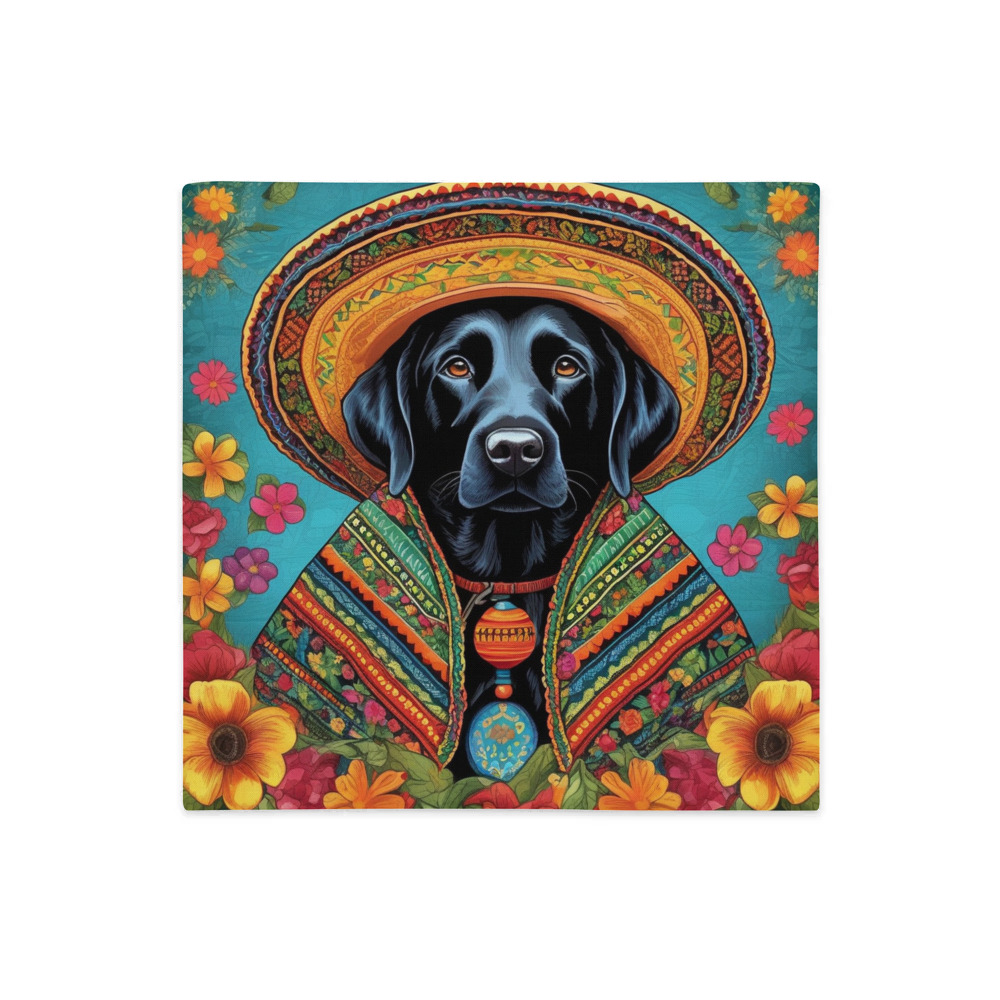 PugMug Custom Black Labrador Retriever Premium Pillow Case