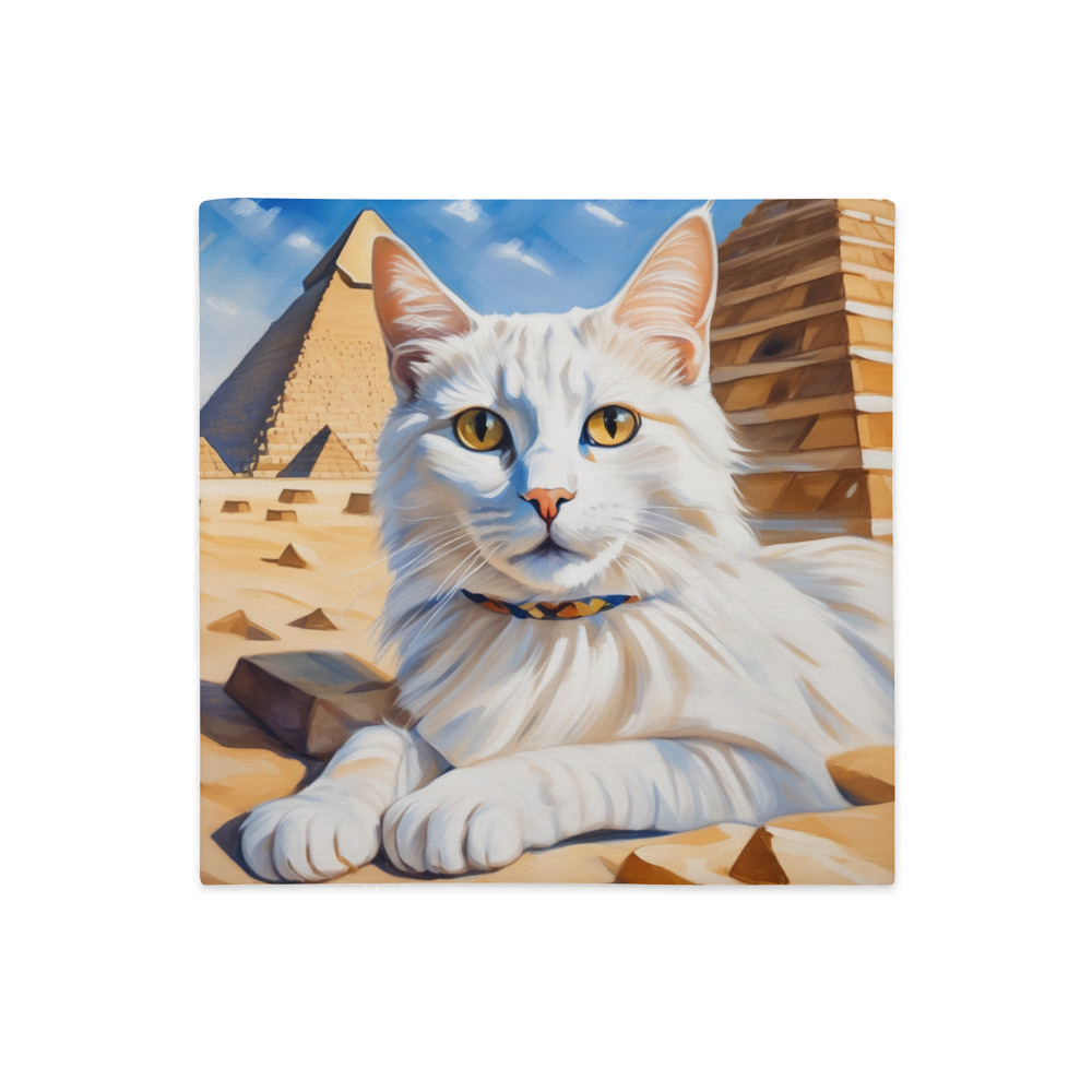 PugMug Custom White Companion Cat Premium Pillow Case