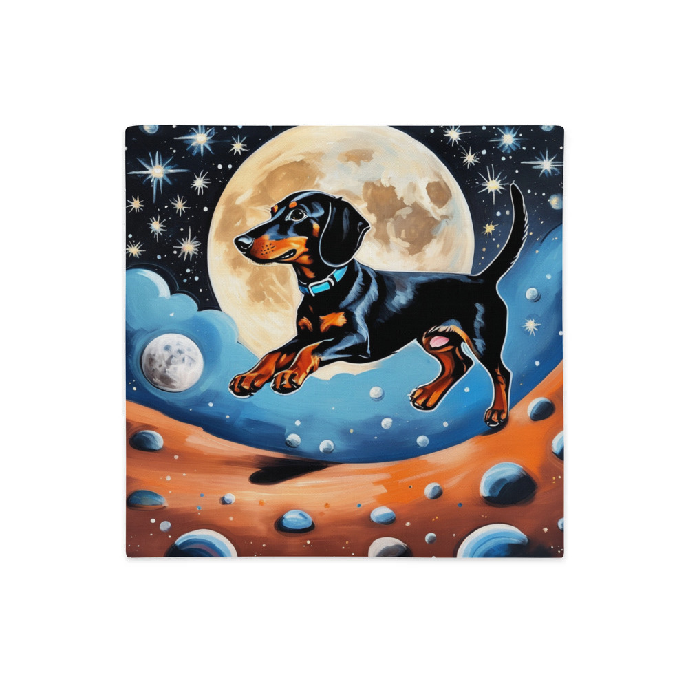 PugMug Custom Black Dachshund Premium Pillow Case