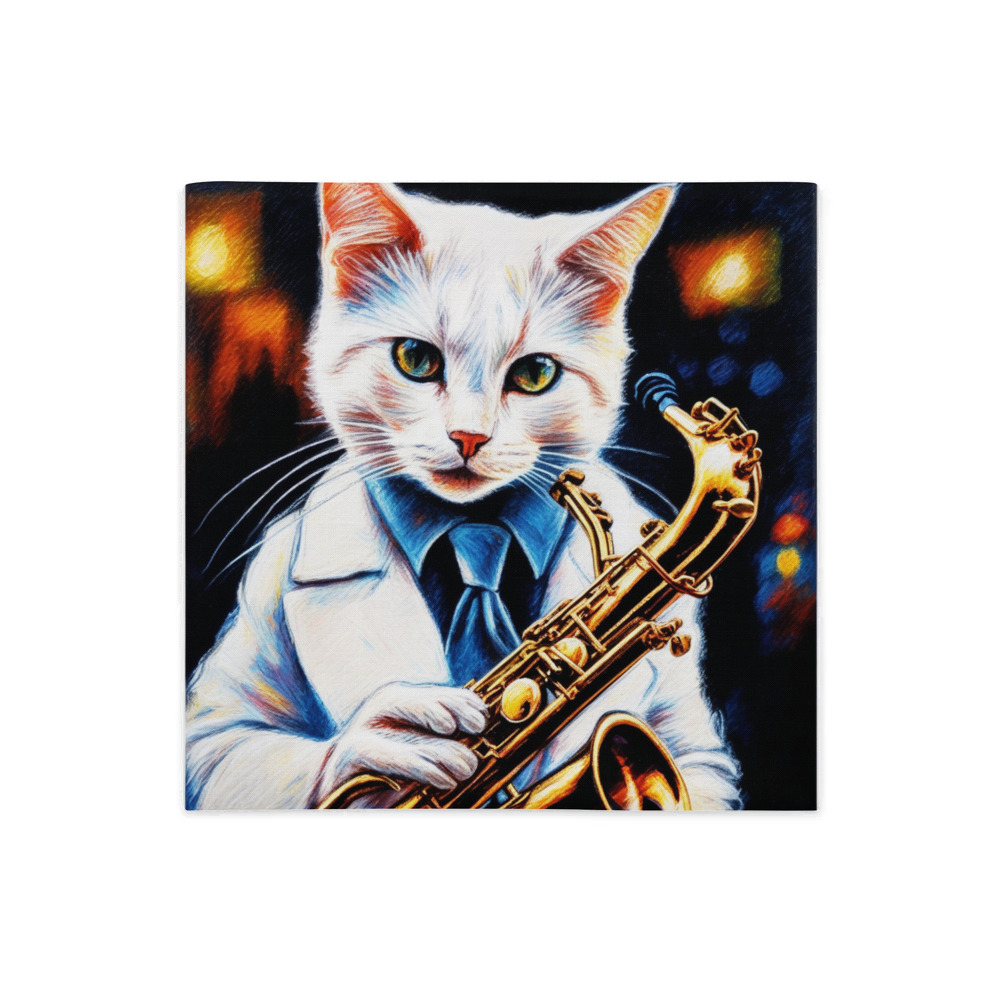 PugMug Custom White Companion Cat Premium Pillow Case