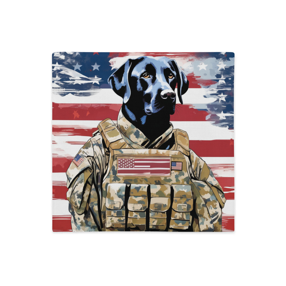 PugMug Custom Black Labrador Retriever Premium Pillow Case