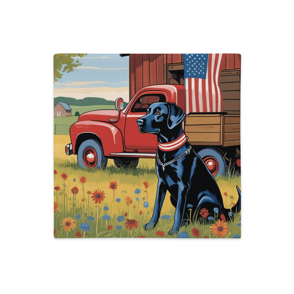 PugMug Custom Black Labrador Retriever Premium Pillow Case