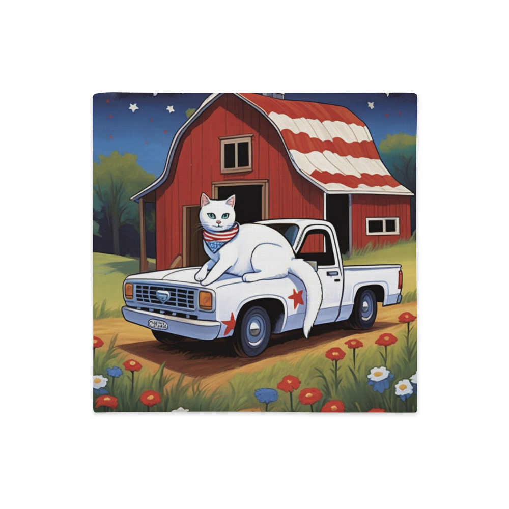 PugMug Custom White Companion Cat Premium Pillow Case