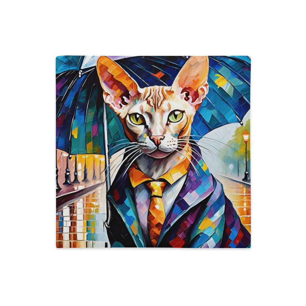 PugMug Custom Tabby Sphynx Cat Premium Pillow Case
