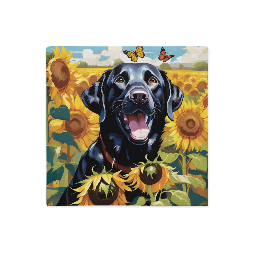 PugMug Custom Black Labrador Retriever Premium Pillow Case