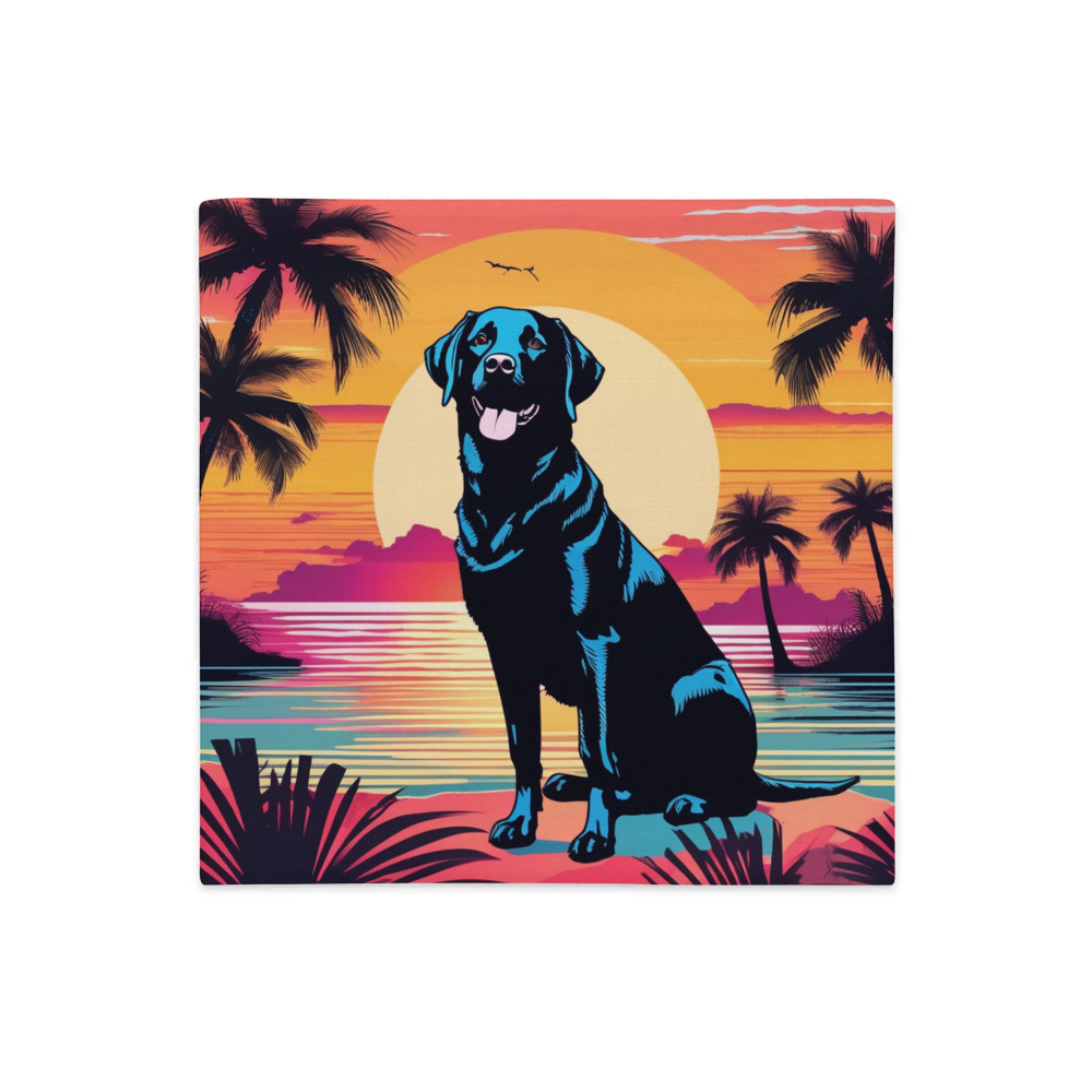 PugMug Custom Black Labrador Retriever Premium Pillow Case