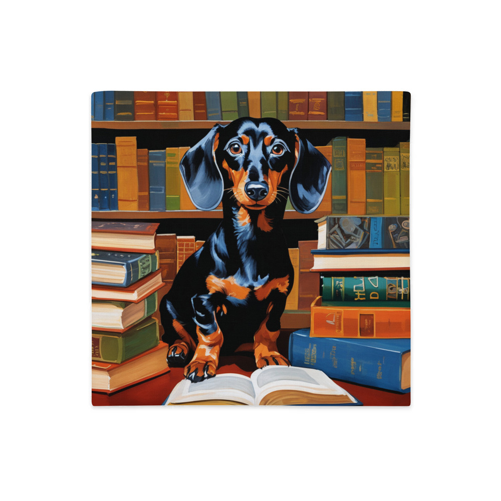 PugMug Custom Black Dachshund Premium Pillow Case