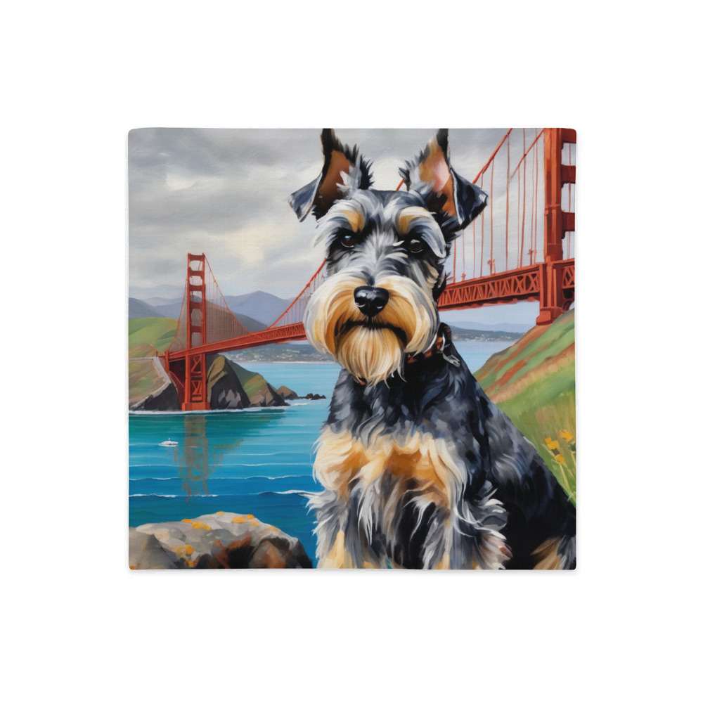 PugMug Custom Miniature Schnauzer Premium Pillow Case