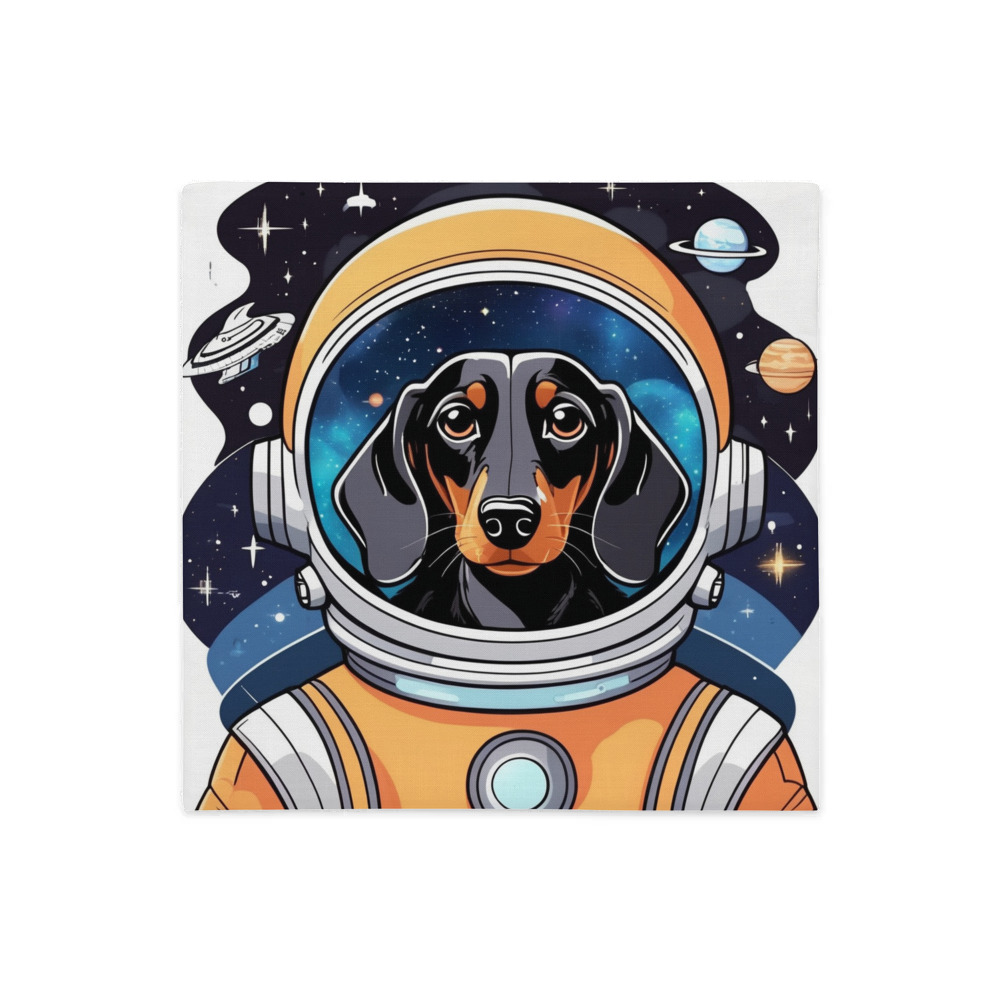 PugMug Custom Black Dachshund Premium Pillow Case