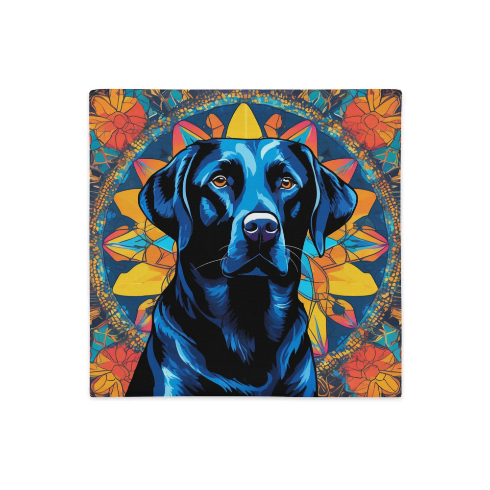 PugMug Custom Black Labrador Retriever Premium Pillow Case