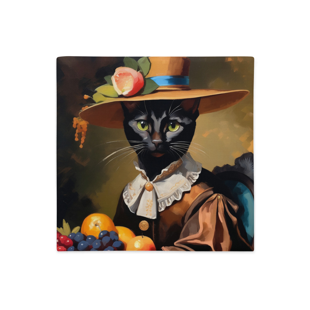 PugMug Custom Black Abyssinian Cat Premium Pillow Case