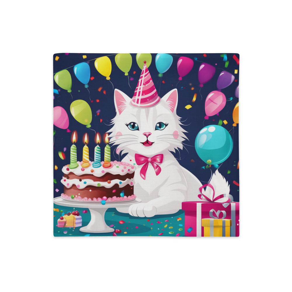 PugMug Custom White Companion Cat Premium Pillow Case