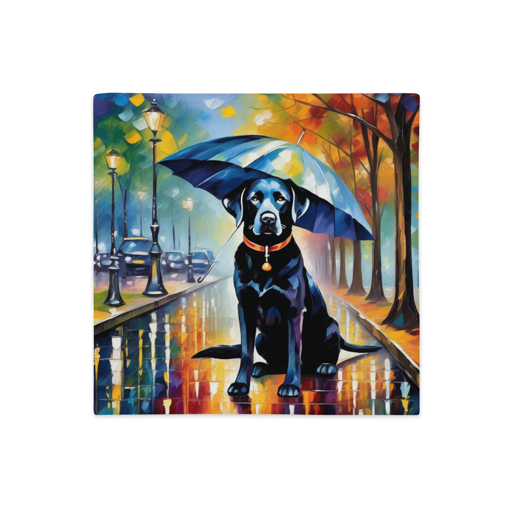 PugMug Custom Black Labrador Retriever Premium Pillow Case